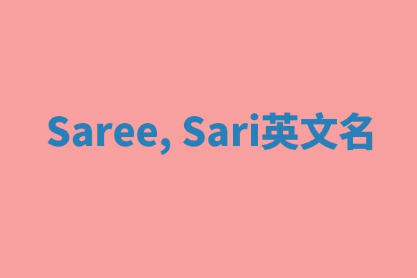 Saree, Sari英文名